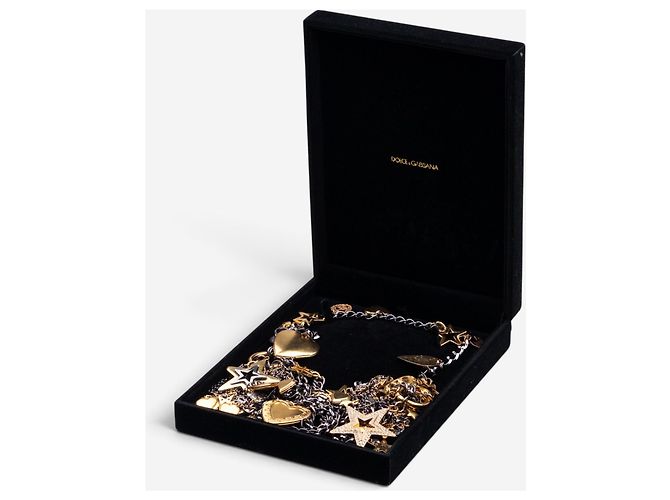 Dolce & Gabbana 2000s Multi-Chain Statement-Halskette mit Herz- und Stern-Charms Silber - Ansicht 2