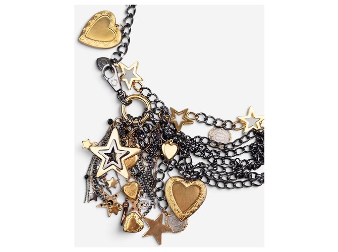 Dolce & Gabbana 2000s Multi-Chain Statement-Halskette mit Herz- und Stern-Charms Silber - Ansicht 3