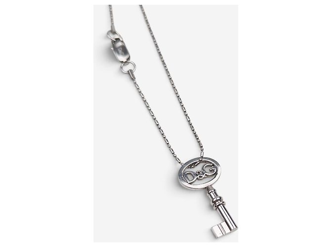 Colar Dolce & Gabbana 2000s Key Logo Prata - vista 3