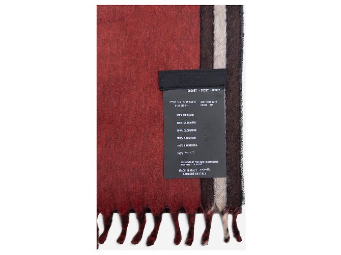 Prada AW07 gestreifter Flauschschal Braun - Ansicht 4