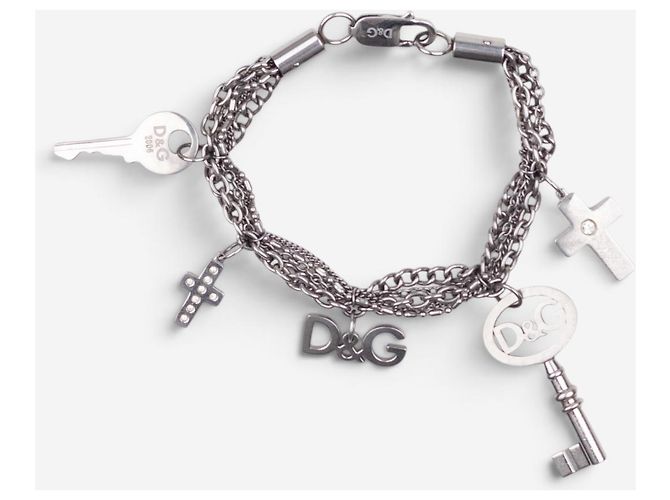 Dolce & Gabbana Multi-Charm-Armband aus den 2000ern Silber - Ansicht 7