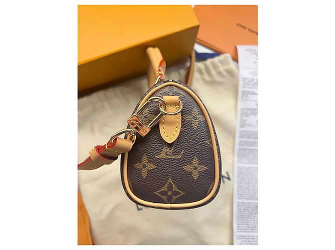 Louis Vuitton Nano Speedy Tasche Monogram Canvas Braun Monogramm - Ansicht 8