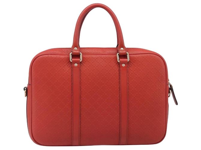 Gucci Bright Convertible Diamante Leather Medium Rosso - vista 2