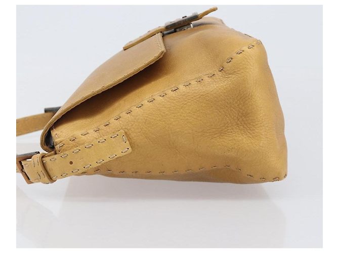 Fendi Selleria Leather Medium Marrone - vista 4
