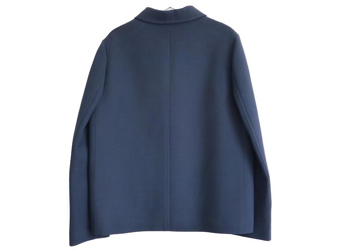 Christian Dior Caro Wolle & Seide Jacke Navy Dunkelblau - Ansicht 6