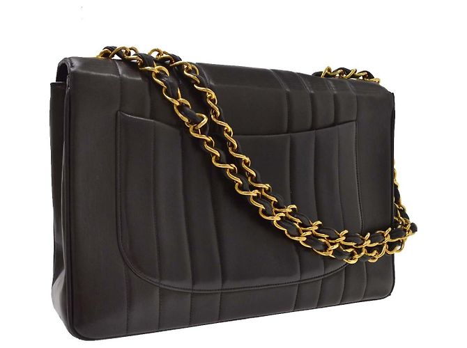 Chanel Vintage Mademoiselle Flap Lambskin Nero - vista 2