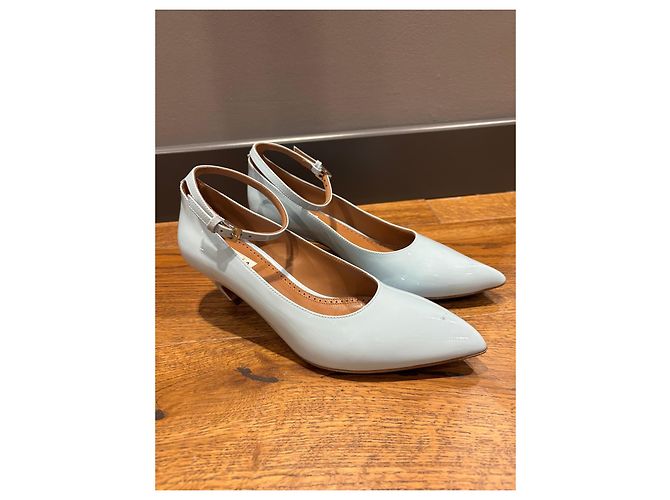 Alaïa Mary Jane Pumps Lackleder Hellblau - Ansicht 2
