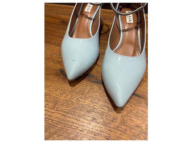 Alaïa Mary Jane Pumps Lackleder Hellblau - Ansicht 8