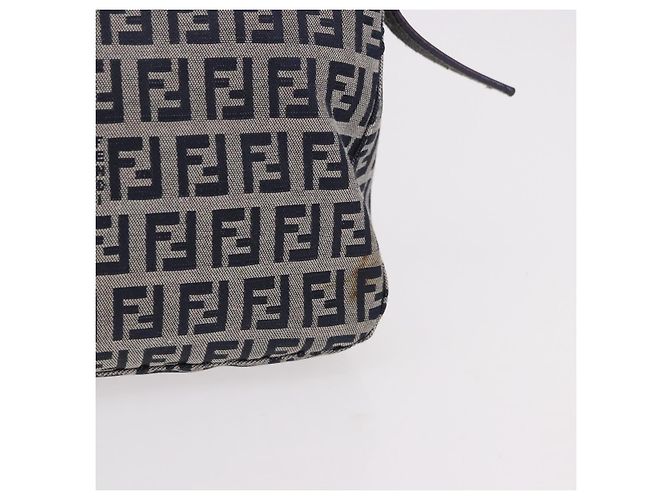 Fendi Baguette Zucchino Canvas Mini Blu navy - vista 4