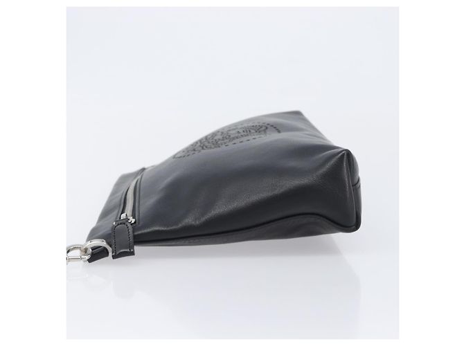 Versace Logo Medusa Wristlet Leather Medium Negro - vista 4