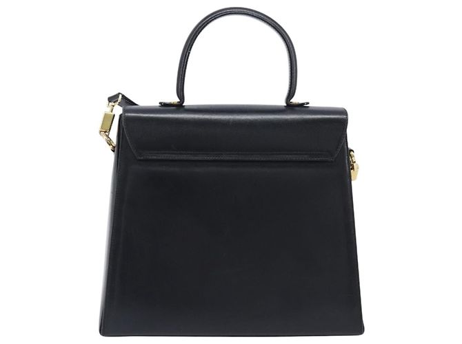 Salvatore Ferragamo Borsa in pelle convertibile con manico superiore Nero - vista 2