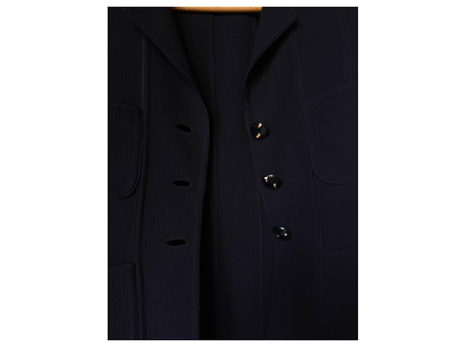 Tailleur Chanel in lana nera con giacca e gonna Nero - vista 4