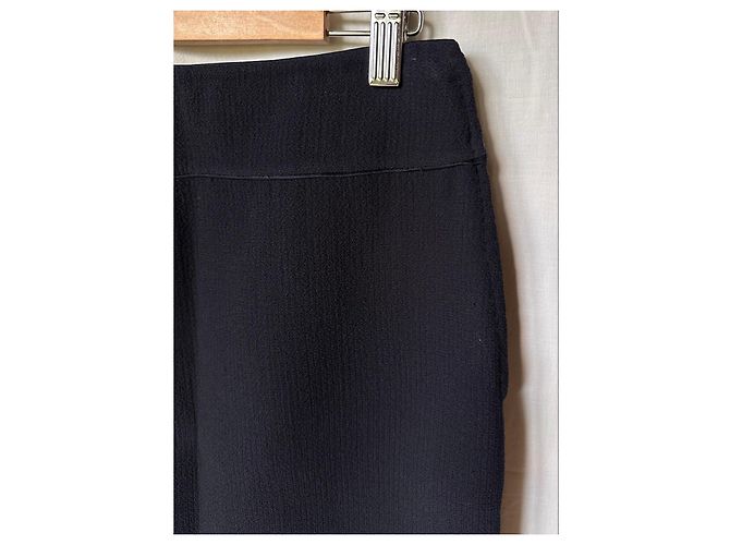 Tailleur Chanel in lana nera con giacca e gonna Nero - vista 8