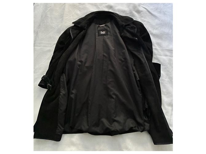 Trench Coat de Ante Negro Dolce & Gabbana - vista 4