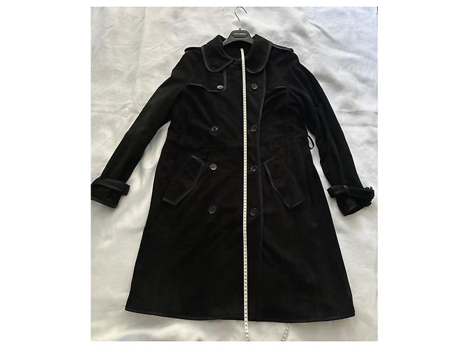 Trench Coat de Ante Negro Dolce & Gabbana - vista 5