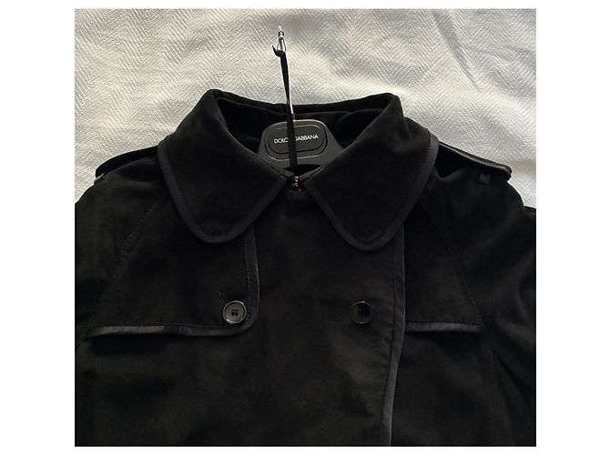 Trench Coat de Ante Negro Dolce & Gabbana - vista 7
