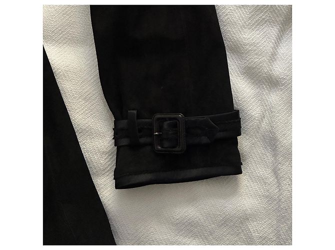 Trench Coat de Ante Negro Dolce & Gabbana - vista 9