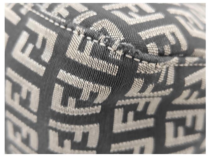 Borsa Fendi Zucchino Canvas Mamma Baguette canvas medium Cachi - vista 6