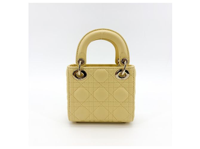 Christian Dior Lady Dior Lambskin Yellow - view 3