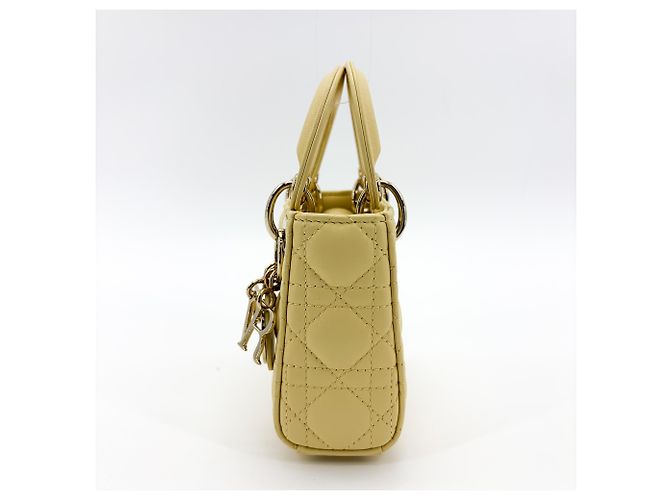 Christian Dior Lady Dior Lambskin Yellow - view 4