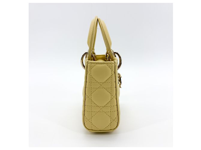 Christian Dior Lady Dior Lambskin Yellow - view 5