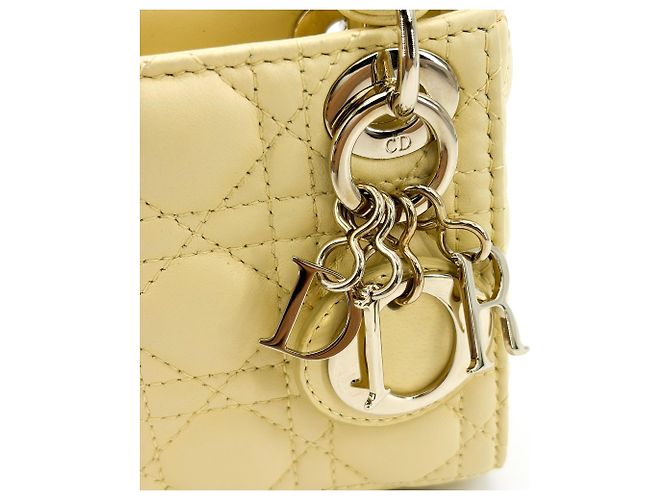 Christian Dior Lady Dior Lambskin Yellow - view 7
