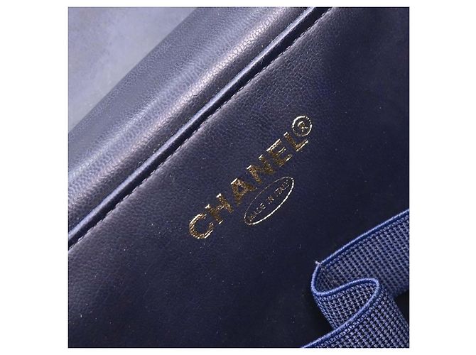 Chanel Vintage Vanity Case Printed Denim Medium Blau - Ansicht 4