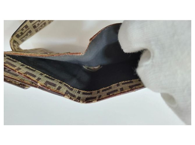 Fendi Zucca Canvas Wallet Brown - view 12