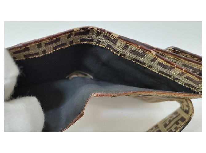 Fendi Zucca Canvas Wallet Brown - view 8