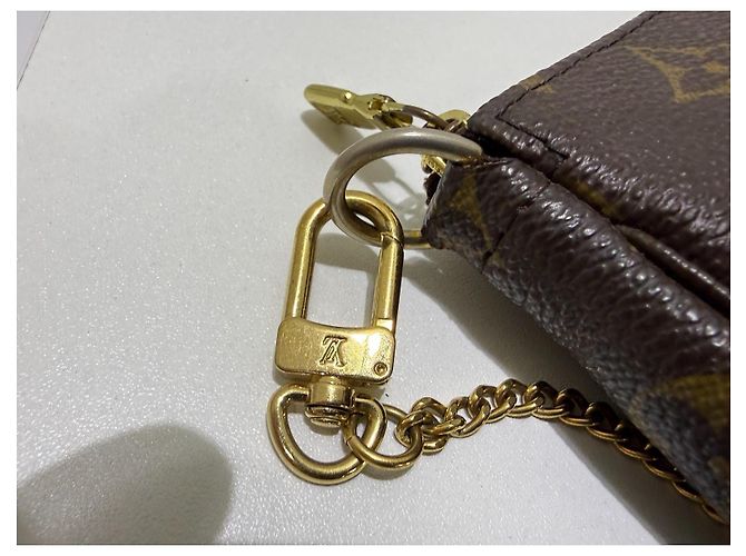 Louis Vuitton Mini Pochette Accessoires Monogram Braun Monogramm - Ansicht 8