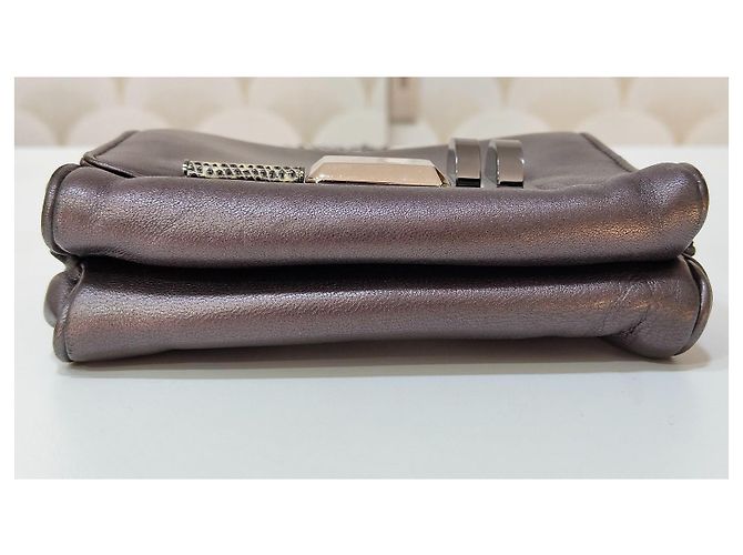 Barbara Bui Schultertasche aus Metallic-Leder Bronze - Ansicht 6