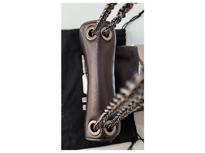 Barbara Bui Schultertasche aus Metallic-Leder Bronze - Ansicht 9