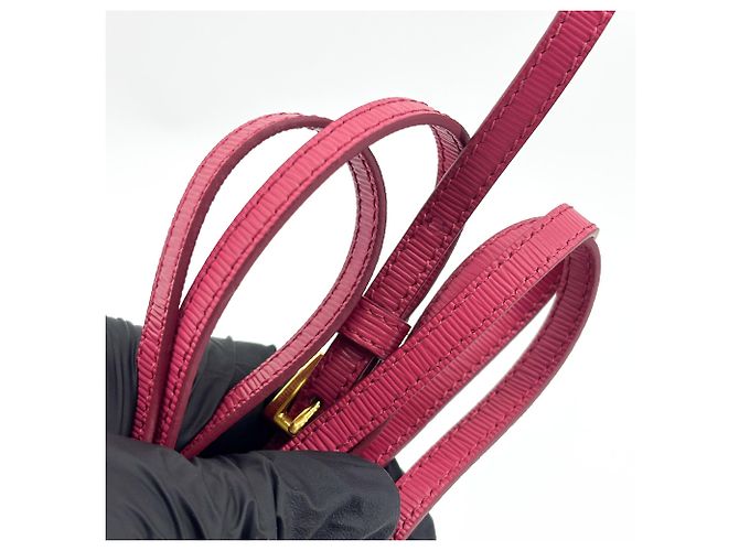 Prada Flap Vitello Move Small Roja - vista 7