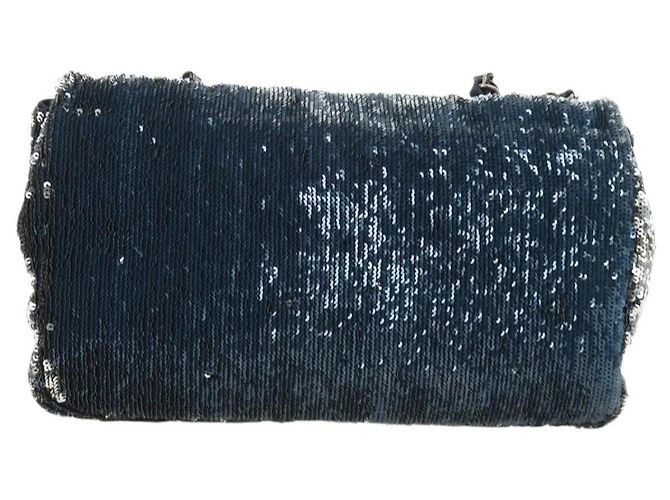Chanel Coco Cuba Flap Sequins Medium Bleu - vue 2
