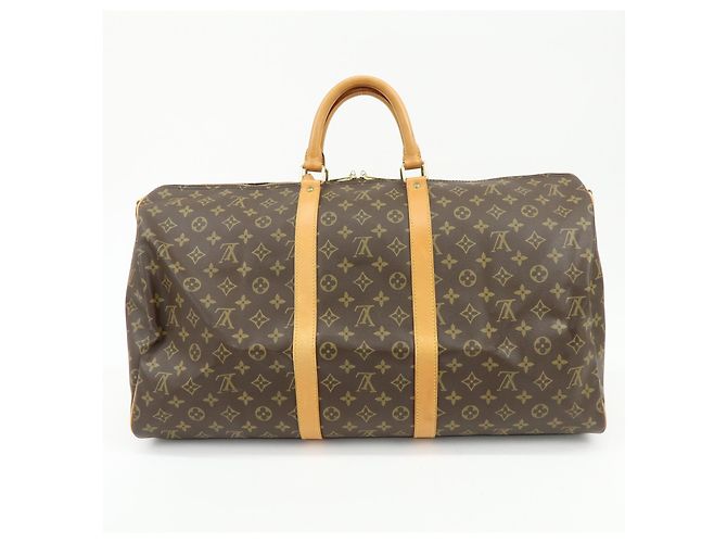 Louis Vuitton Keepall Bandouliere Monogram Canvas 55 Marrone - vista 2