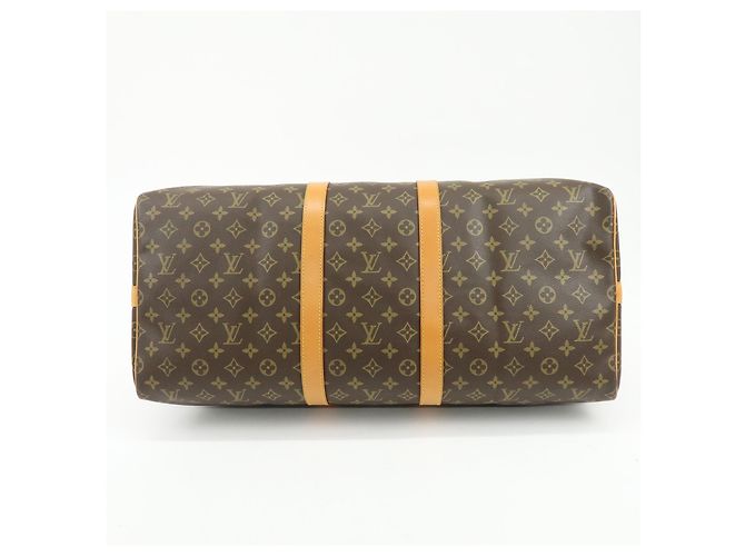 Louis Vuitton Keepall Bandouliere Monogram Canvas 55 Marrone - vista 5