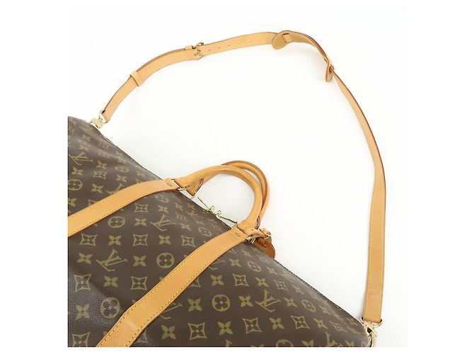 Louis Vuitton Keepall Bandouliere Monogram Canvas 55 Marrone - vista 6