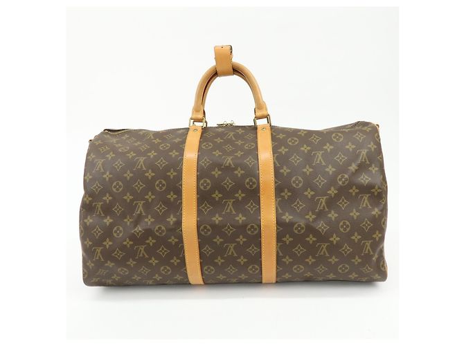Louis Vuitton Keepall Bandouliere Monogram Canvas 55 Marrone - vista 2