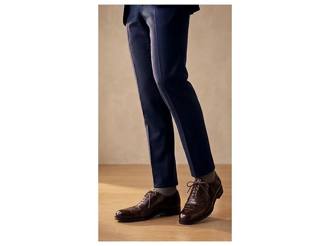 Prada braune Leder-Oxford-Schuhe - Ansicht 2