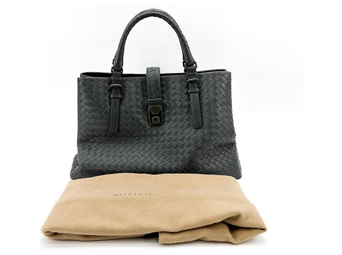 Bottega Veneta Roma Intrecciato Nappa Medium Marrone - vista 2