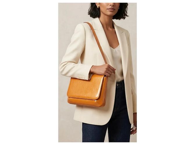 Louis Vuitton Borsa a tracolla Monogram Vernis Orange Arancione - vista 2