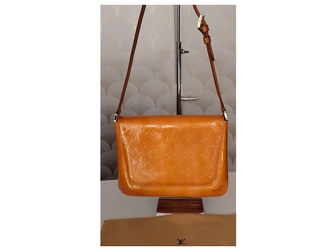 Louis Vuitton Borsa a tracolla Monogram Vernis Orange Arancione - vista 6