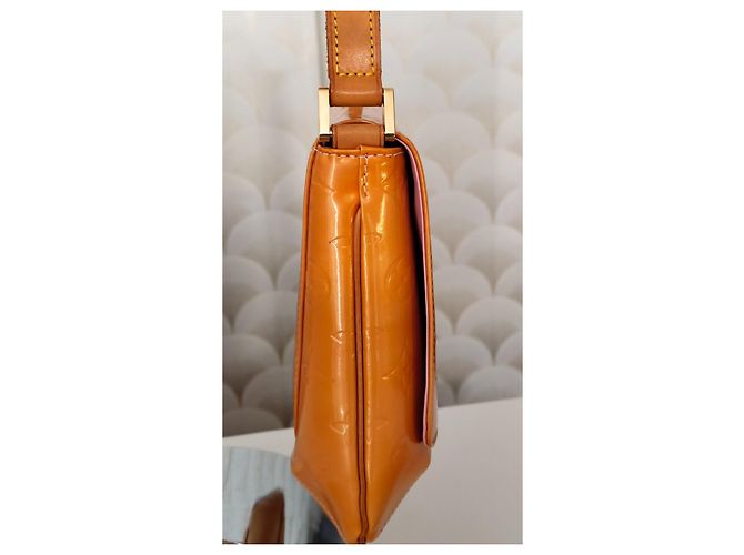 Louis Vuitton Borsa a tracolla Monogram Vernis Orange Arancione - vista 7