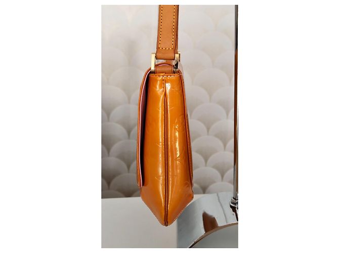 Louis Vuitton Borsa a tracolla Monogram Vernis Orange Arancione - vista 8