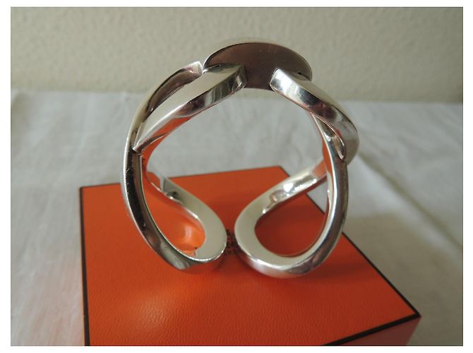 Hermès HERMES Bracciale ETREINTE Argento Massiccio Modello Rarissimo! - vista 3