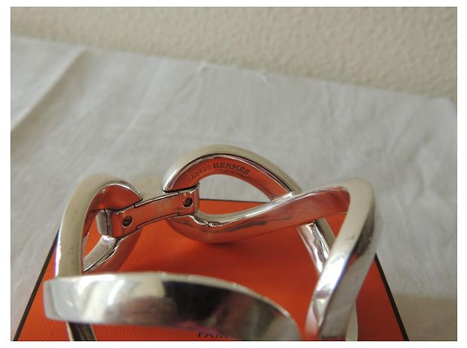 Hermès HERMES Bracciale ETREINTE Argento Massiccio Modello Rarissimo! - vista 4