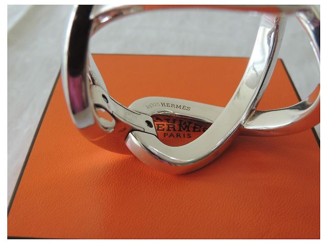 Hermès HERMES Bracciale ETREINTE Argento Massiccio Modello Rarissimo! - vista 5