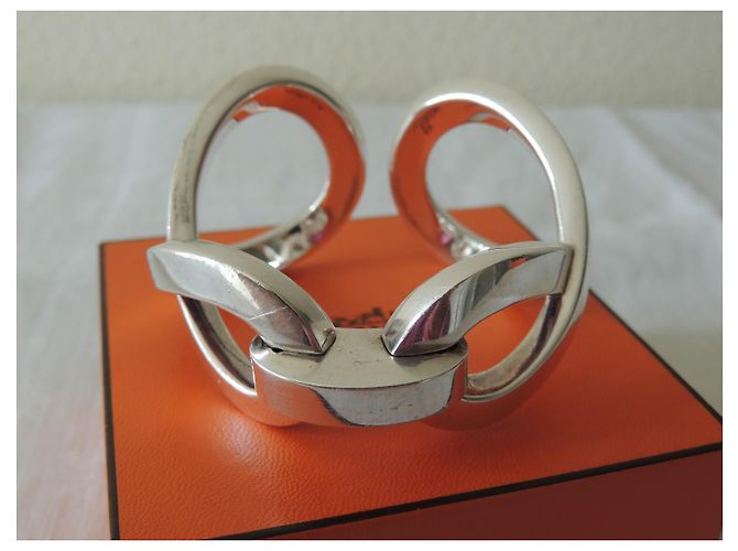 Hermès HERMES Bracciale ETREINTE Argento Massiccio Modello Rarissimo! - vista 6