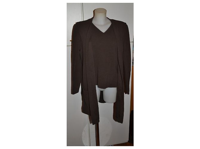 Agnona braunes Cardigan und Pullover Set - Ansicht 3
