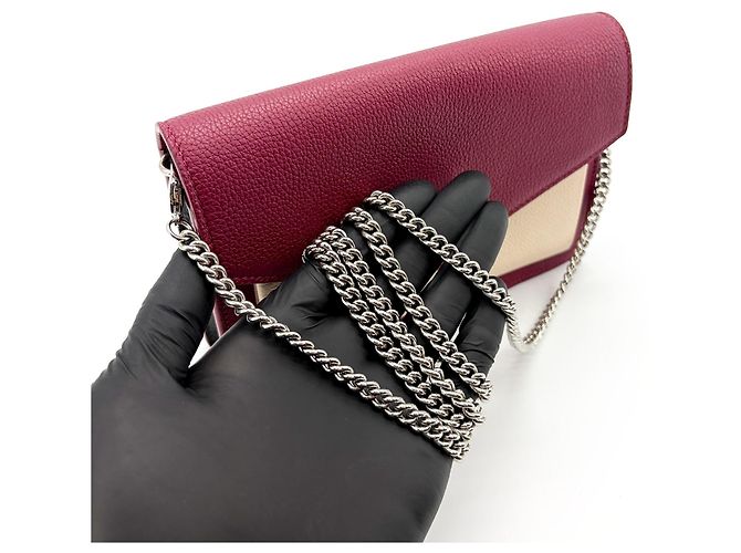 Bolsa Louis Vuitton Lockme Chain em couro Leste-Oeste Vermelho - vista 7